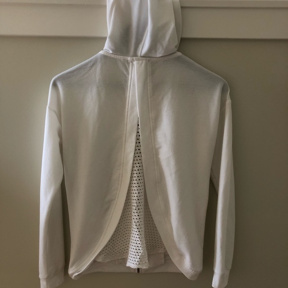 DEX White Zip Up Sweater - Picture 3 of 4